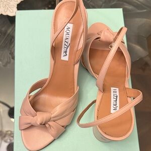 Aquazzura Nude Pink Knot Heels